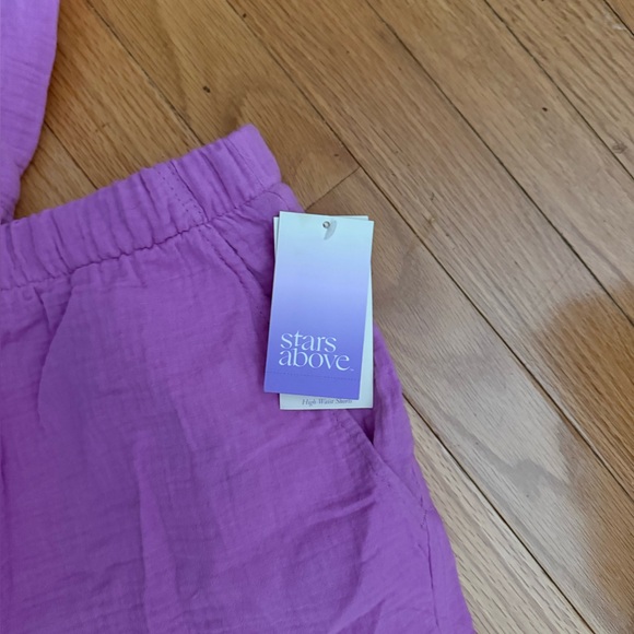 Stars Above NWT❗️BUNDLE SET❗️2 Piece Cotton Guaze button down shirt short set - Picture 3 of 8